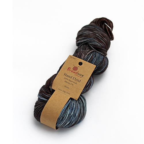 Broadway Dyed Merino DK - Storm pack of 5 skeins