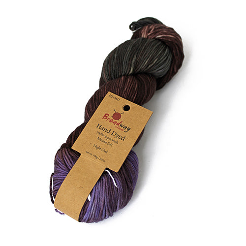 Broadway Dyed Merino DK - Night Owl pack of 5 skeins