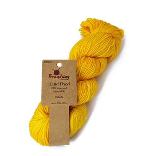 Broadway Dyed Merino DK - Daffodil pack of 5 skeins