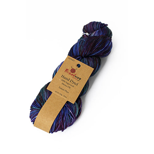 Broadway Dyed Merino DK - Turkish Plum pack of 5 skeins