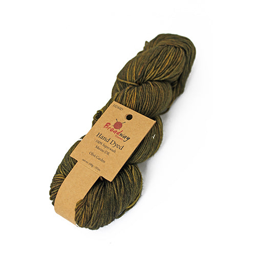 Broadway Dyed Merino DK - Olive Garden pack of 5 skeins