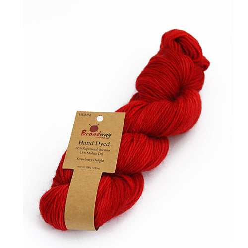 Broadway Dyed Merino Mohair Blend DK - Strawberry Delight pack of 5 skeins