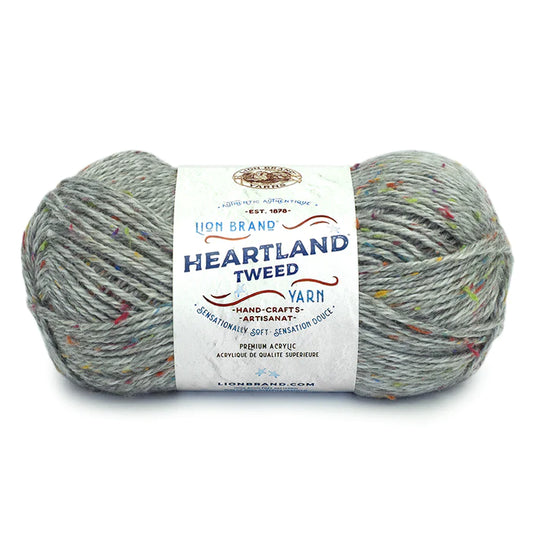 Lion Brand Heartland Yarn Mount Rainier Tweed  Pack of 3 *Pre-order*