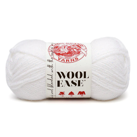 Lion Brand Wool-Ease Yarn White Glitter