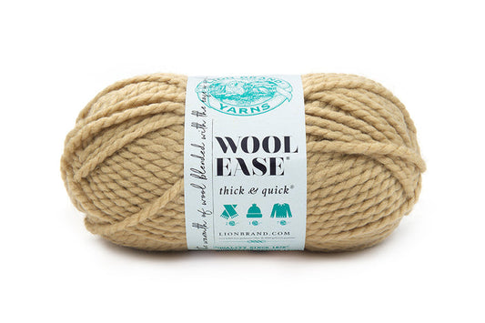 Lion Brand Wool-Ease Thick & Quick Yarn- Peanut