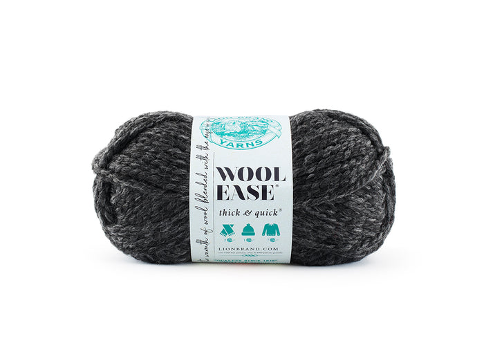 Lion Brand Wool-Ease Thick & Quick Yarn- Charcoal