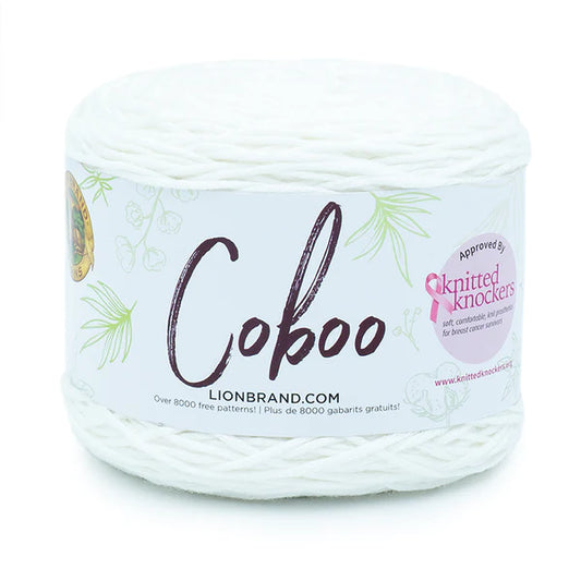 Lion Brand Coboo Yarn White Pack of 3 *Pre-order*