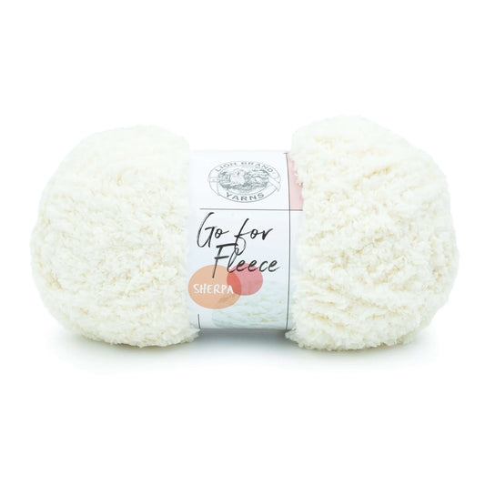 Lion Brand Go For Fleece Sherpa Yarn Cream Pack of 3 *Pre-order*