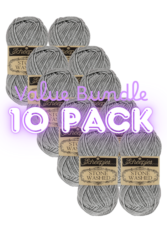Scheepjes Stone Washed 802 Smokey Quartz Pack of 10