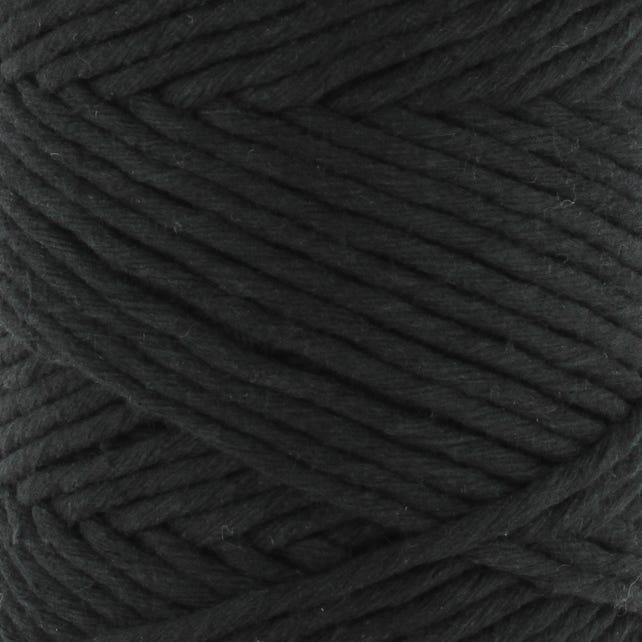Eco Barbante Spesso Chunky Cotton Macrame Yarn 500g Noir