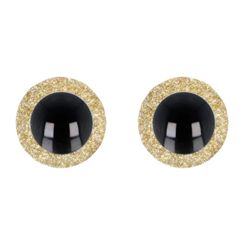 Glitter Safety Eyes- shank back eyes (various sizes)