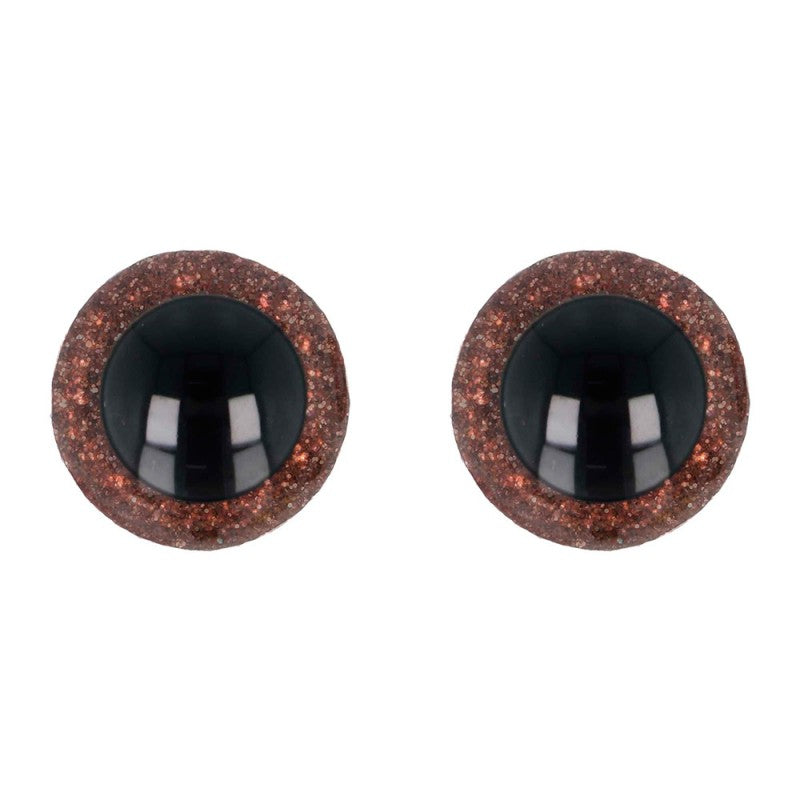 Glitter Safety Eyes- shank back eyes (various sizes)