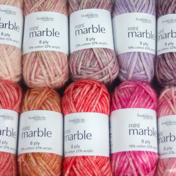 Fiddlesticks Mini Marble DK Yarn Colour pack