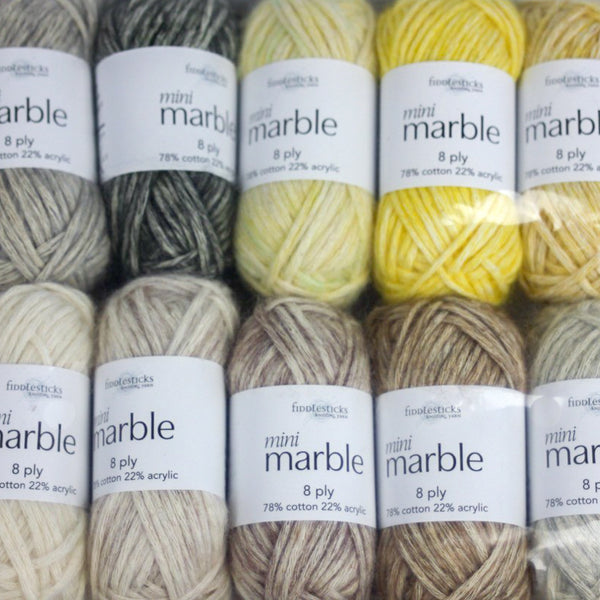 Fiddlesticks Mini Marble DK Yarn Colour pack