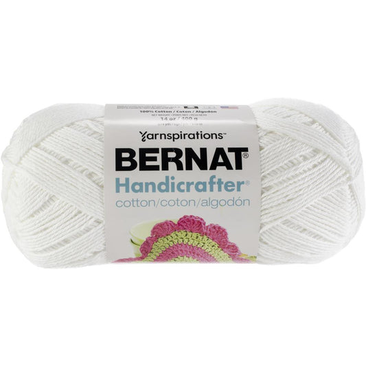 Bernat Handicrafter Cotton Yarn 400g- Solids White Pack of 2 *Pre-order*