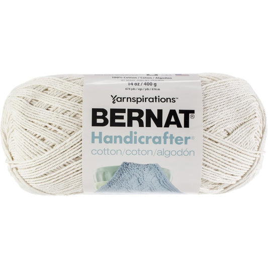 Bernat Handicrafter Cotton Yarn 400g- Solids Off White Pack of 2 *Pre-order*