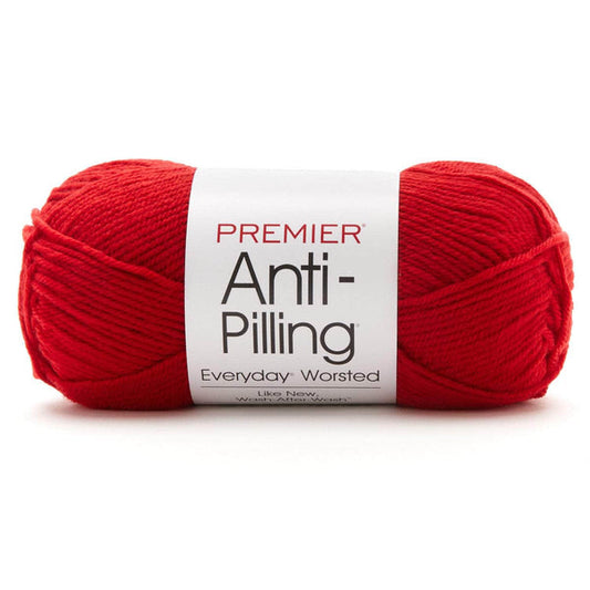 Premier Anti-Pilling Everyday Worsted Yarn Really Red Pack of 3 *Pre-order*