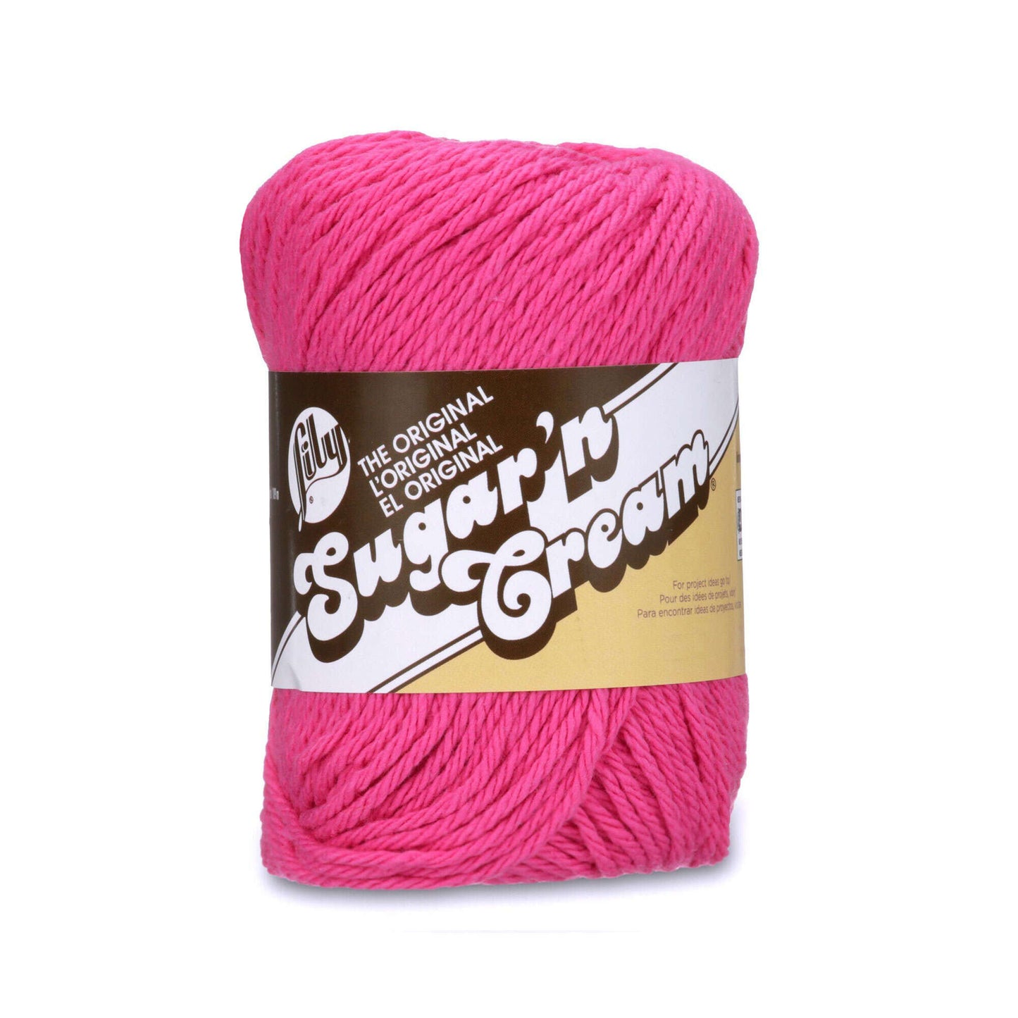 Lily Sugar'n Cream 100% Cotton yarn- Hot Pink SUPER SIZE
