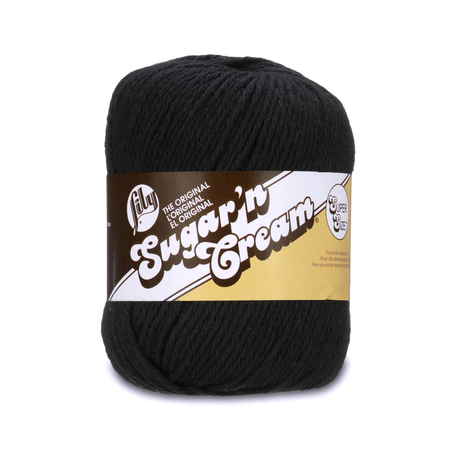 Lily Sugar'n Cream 100% Cotton yarn  - Black SUPER SIZE