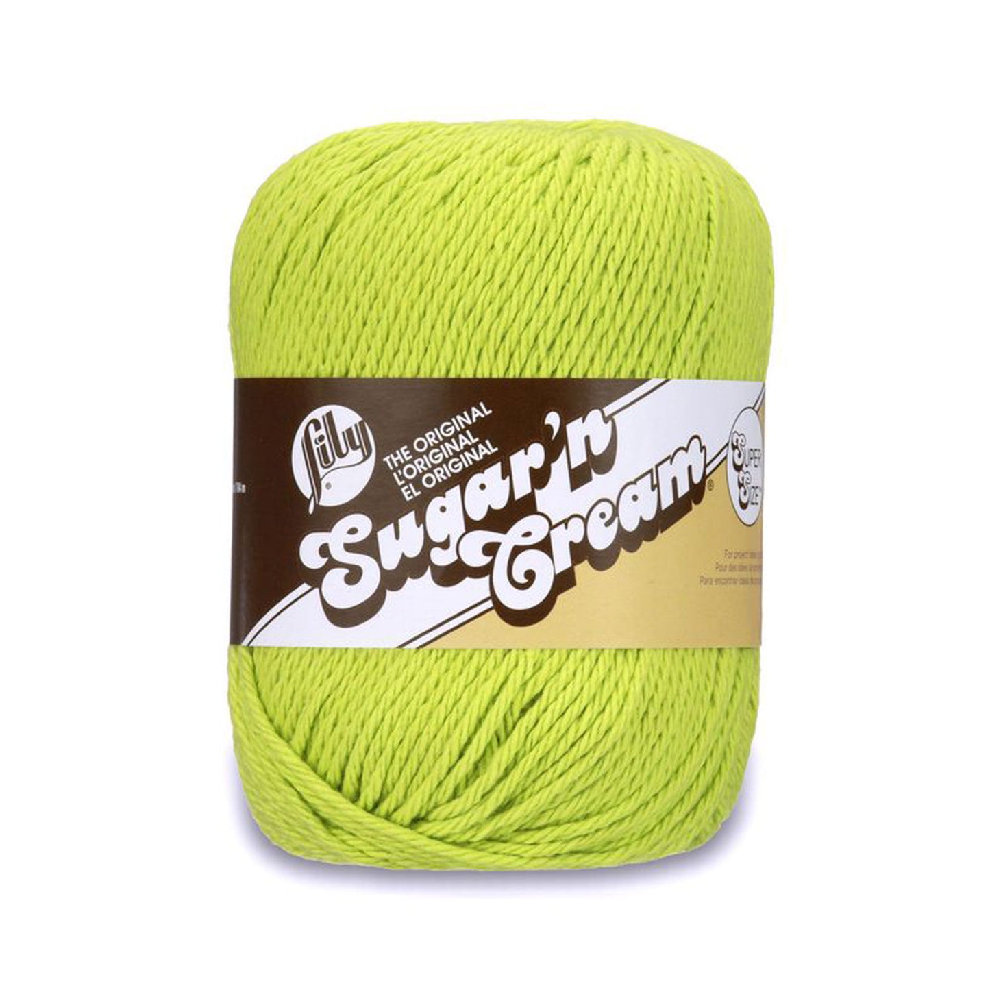 Lily Sugar'n Cream 100% Cotton yarn - Hot Green SUPER SIZE