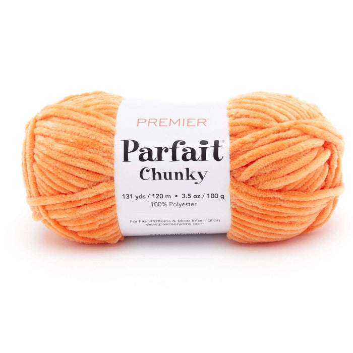 Premier Parfait Chunky Chenille yarn- tangerine