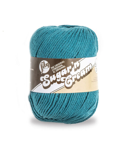 Lily Sugar'n Cream 100% Cotton yarn - Teal SUPER SIZE