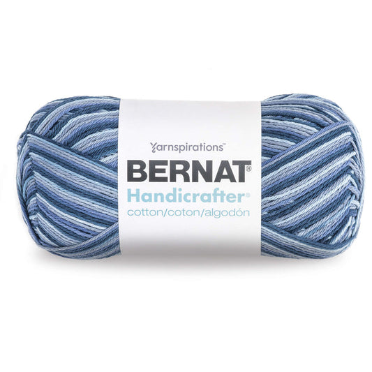 Bernat Handicrafter Cotton Yarn 340g - Ombres Blue Camo Pack of 2 *Pre-order*