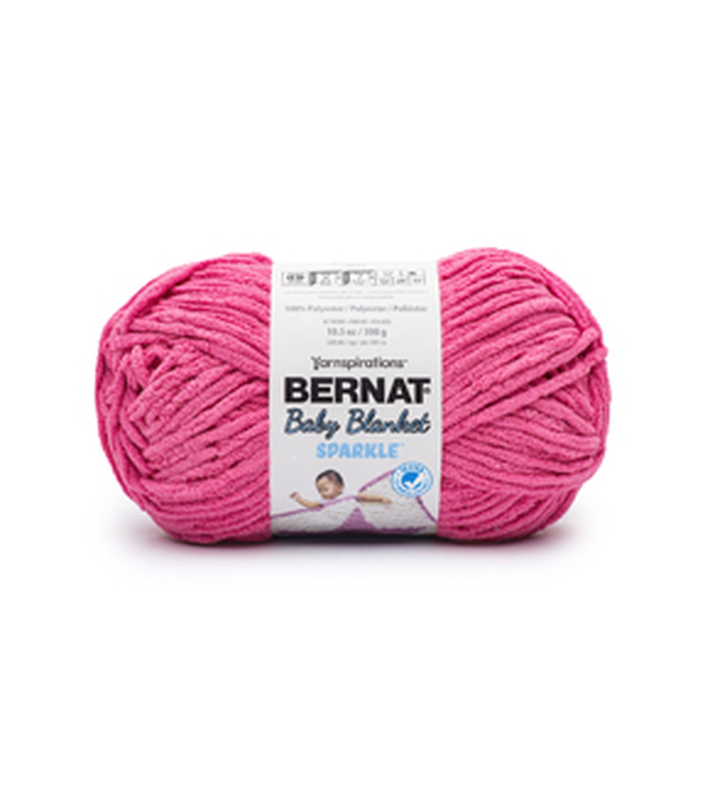 Bernat Blanket yarn Baby Sparkle Hot Pink