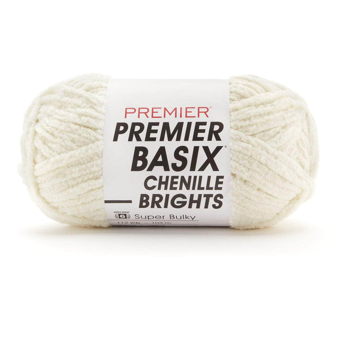 Premier Basix Brights Chenille Yarn - winter White