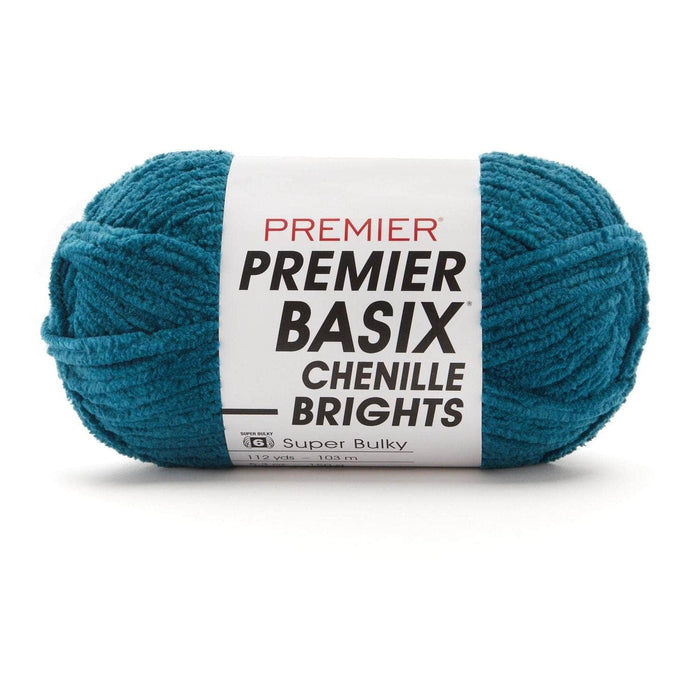Premier Basix Brights Chenille Yarn - Teal Blue