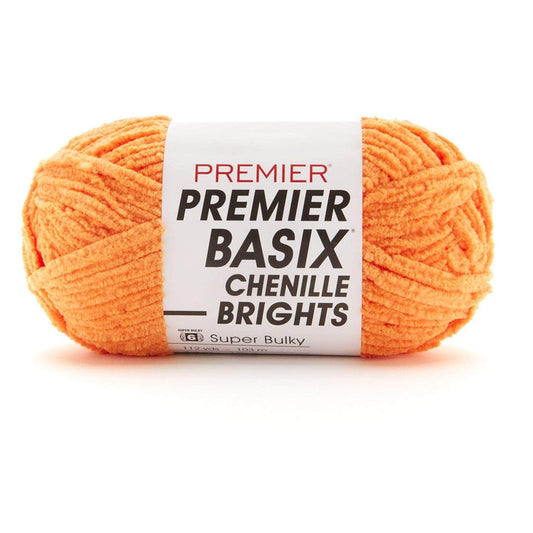 Premier Basix Brights Chenille Yarn - Tangerine