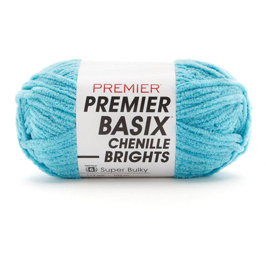 Premier Yarns Basix Chenille Yarn - Teal Blue 300g - Color: Teal