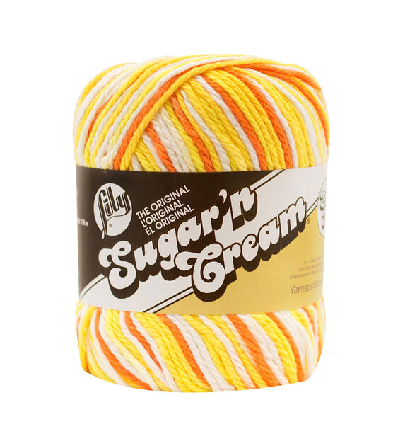 Lily Sugar'n Cream 100% Cotton yarn - Creamsicle Ombre SUPER SIZE