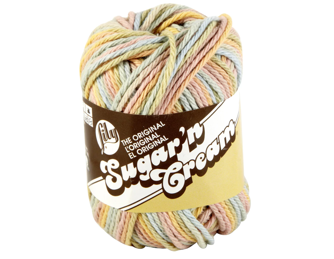Lily Sugar'n Cream 100% Cotton yarn - Buttercream Ombre SUPER SIZE