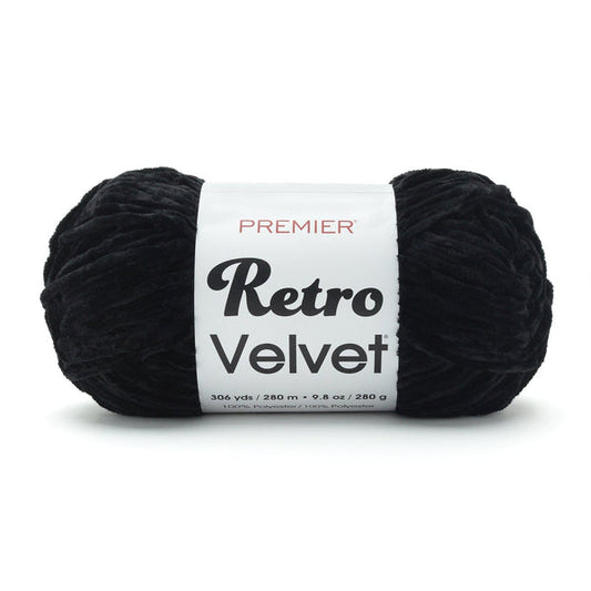 Premier Retro Velvet yarn black