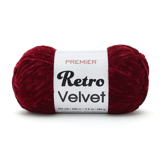 Premier Retro Velvet yarn ruby