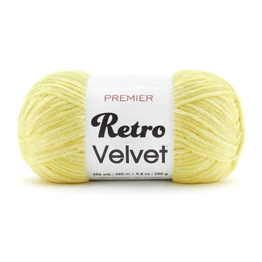 Premier Retro Velvet yarn yellow