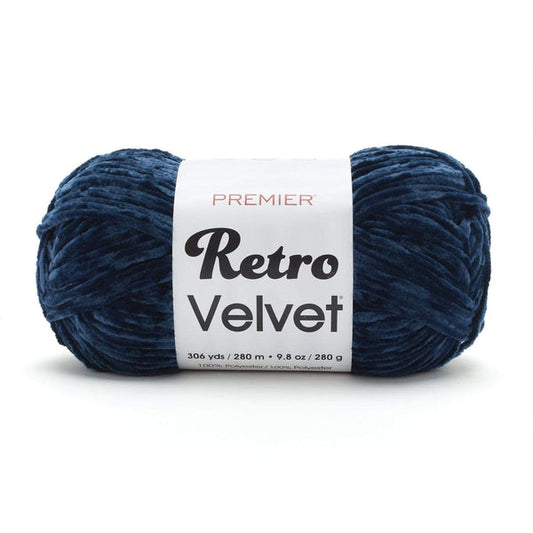 Premier Retro Velvet yarn navy